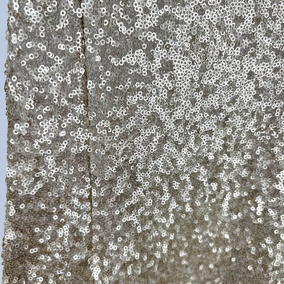 NWT Theia Bridesmaids Gigi Matte Gold Sequins Gown - Picture 6 of 12